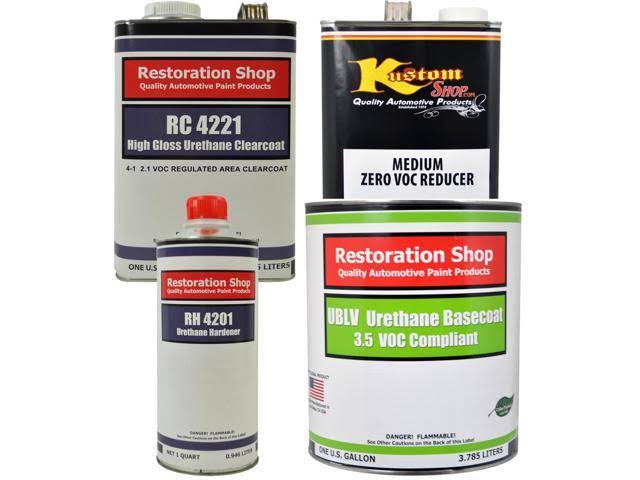 Olive Drab Gallon Low VOC Urethane Basecoat Clearcoat Car Paint Kit W486485