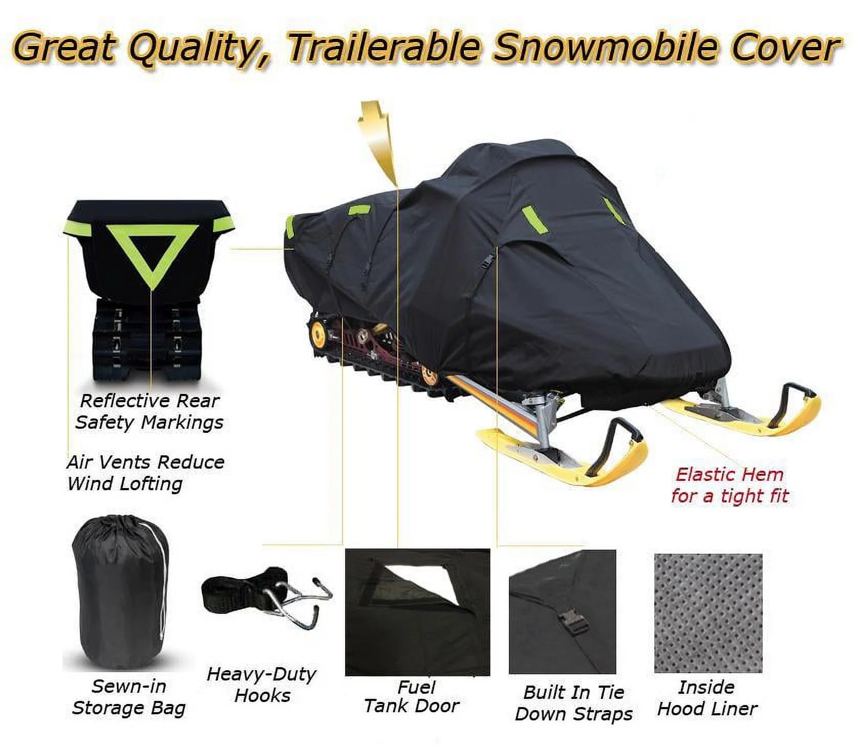 Trailerable 600 Denier Snow Cover for Ski Doo Summit X 800HO N934