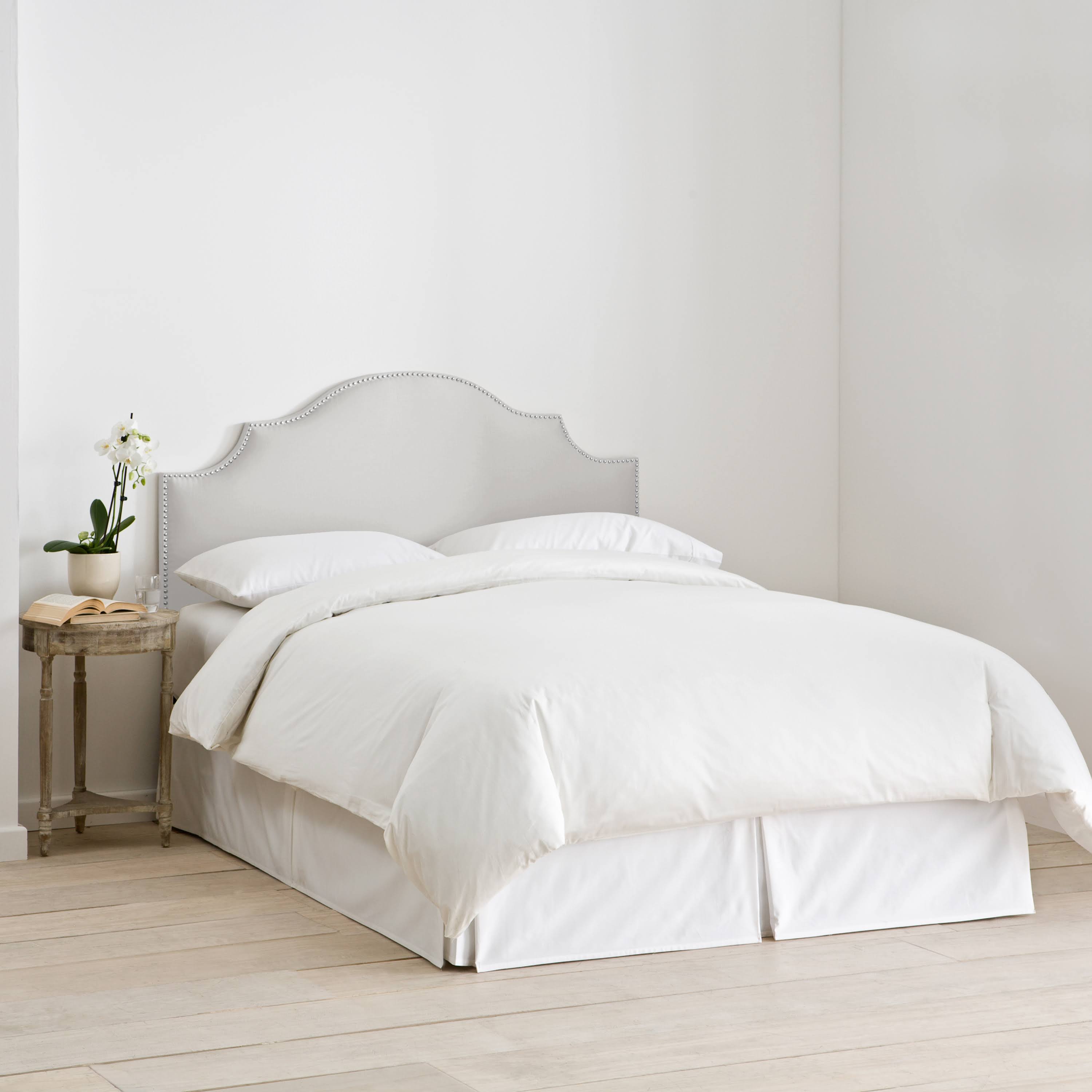 Silver Nail Button Notched Headboard (Twin) C31225
