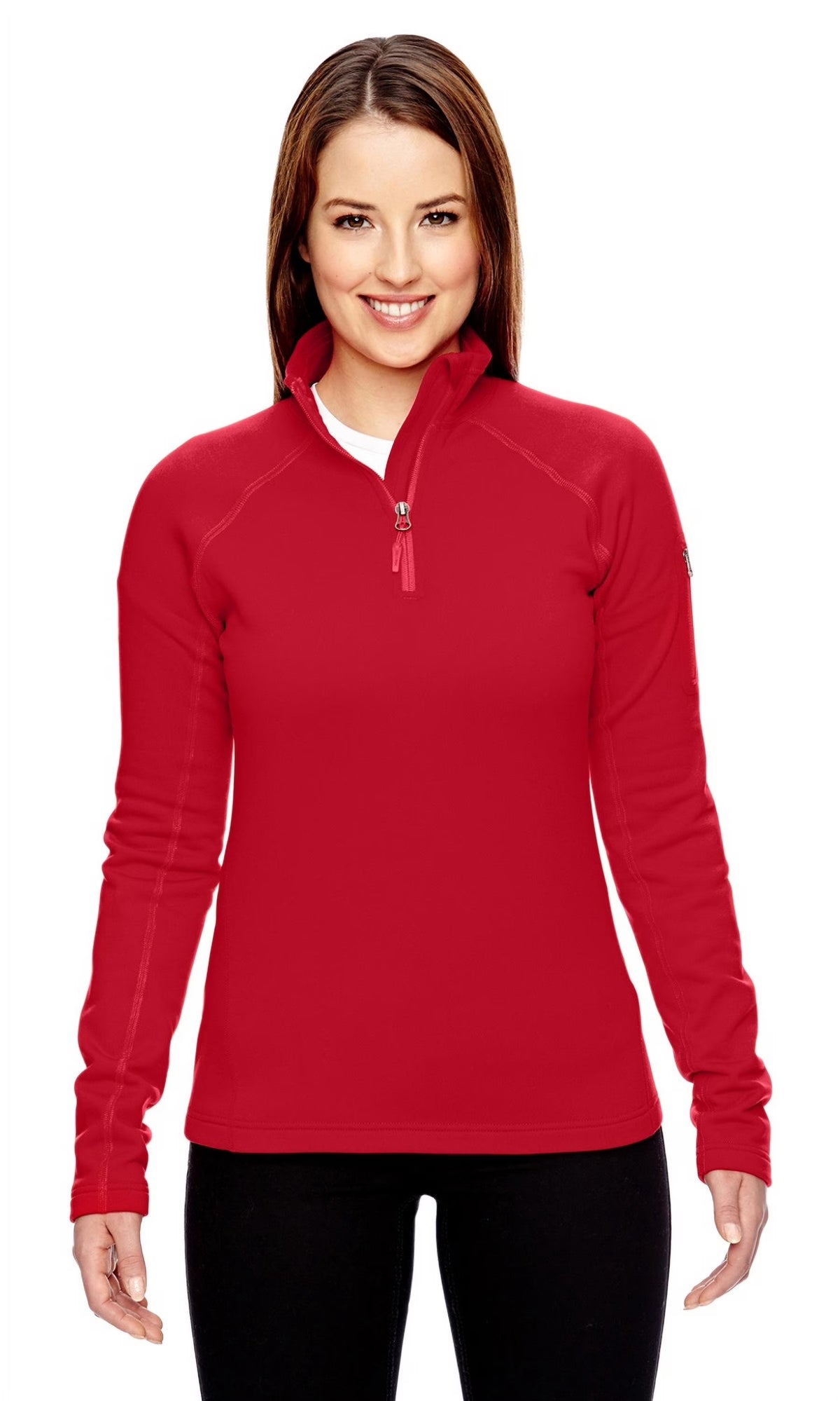 Team Red Stretch Fleece Half-Zip F781621