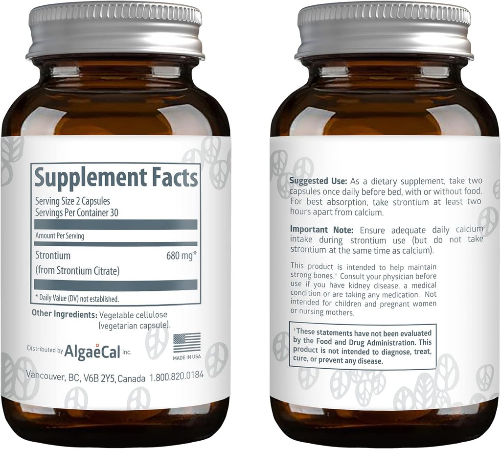 3 Bottles Strontium Citrate Supplement O38144