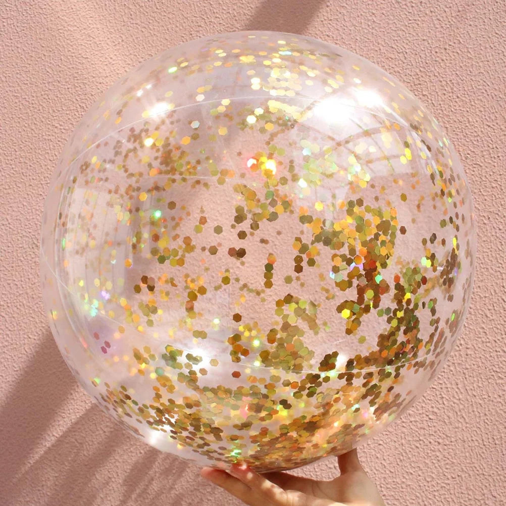 Transparent Glitter Ball Beach Balls H64320