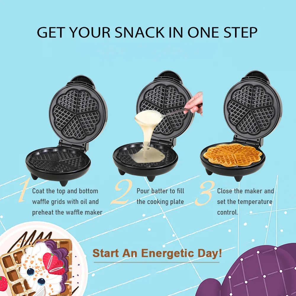 1000W Heart-Shaped Waffle Maker P472879