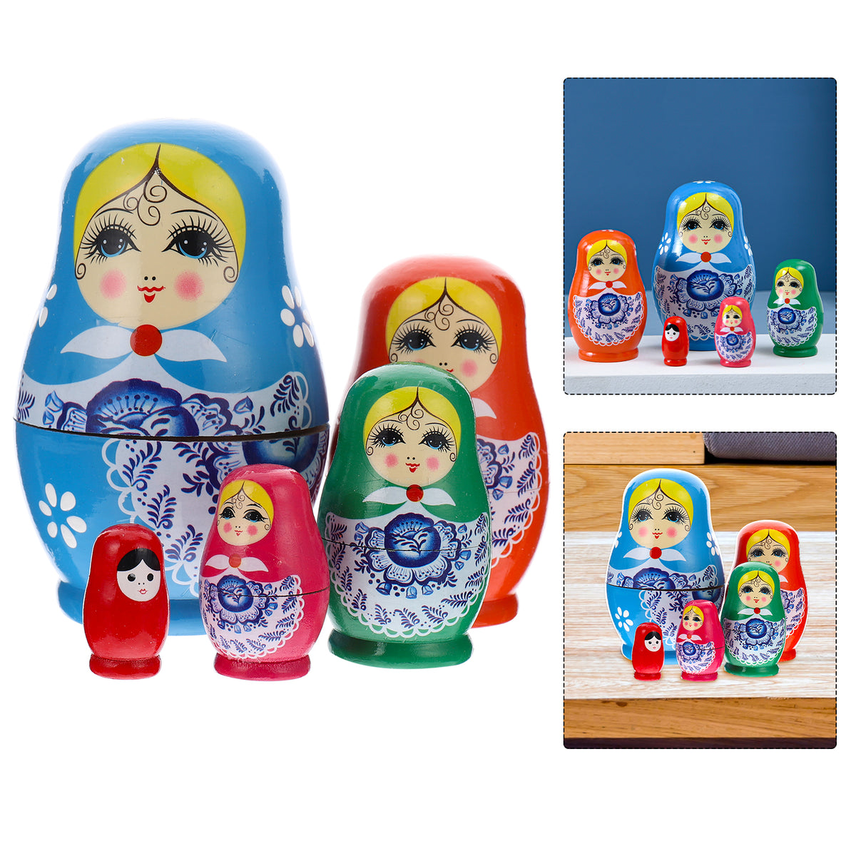 Matryoshka Doll Toy Nested Doll Hand-paint Doll M761602