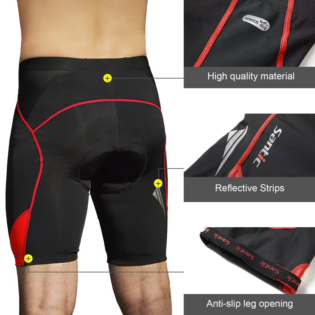 Red 2XL Padded Cycling Shorts I78909