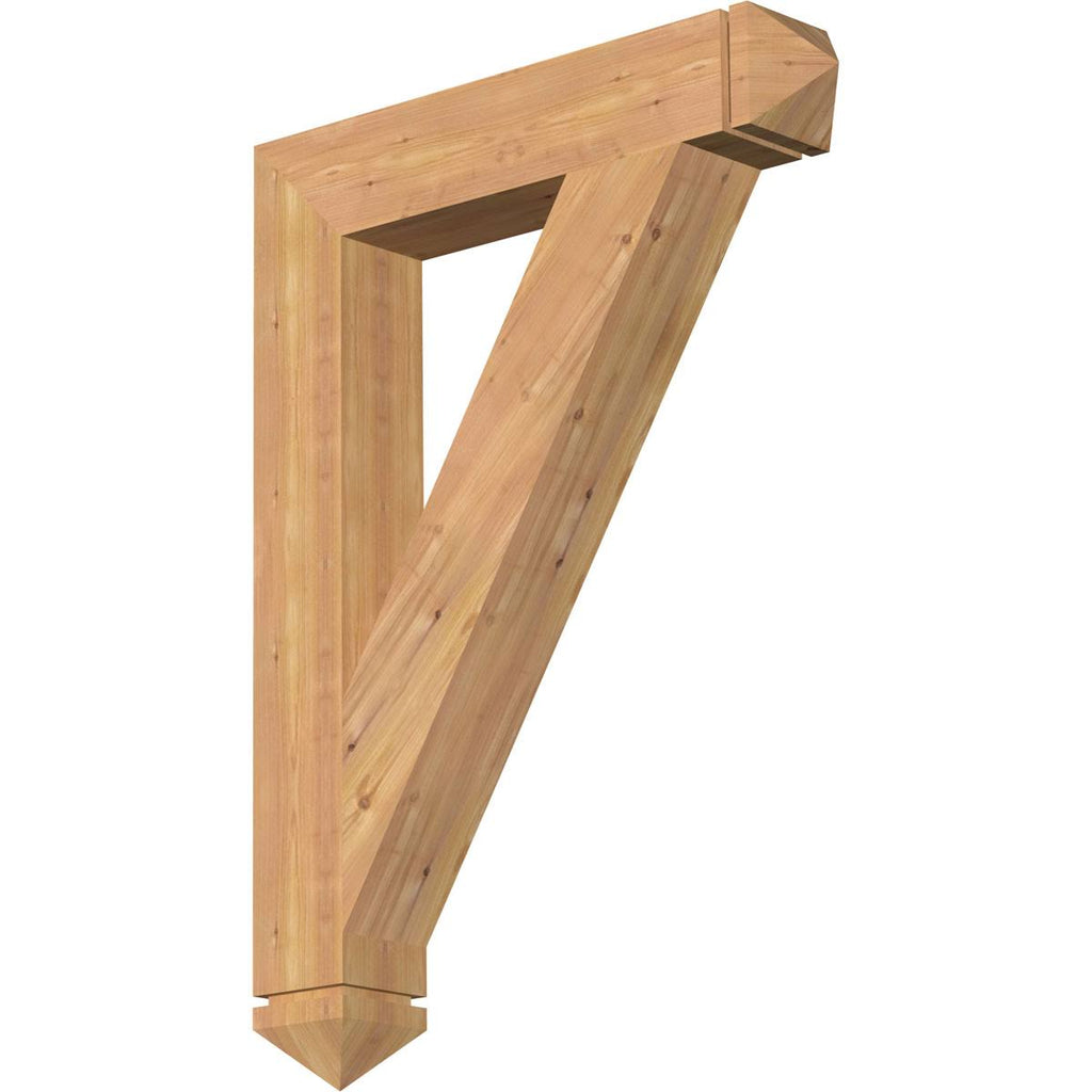 Traditional Arts & Crafts Smooth Bracket, Western Red Cedar O491