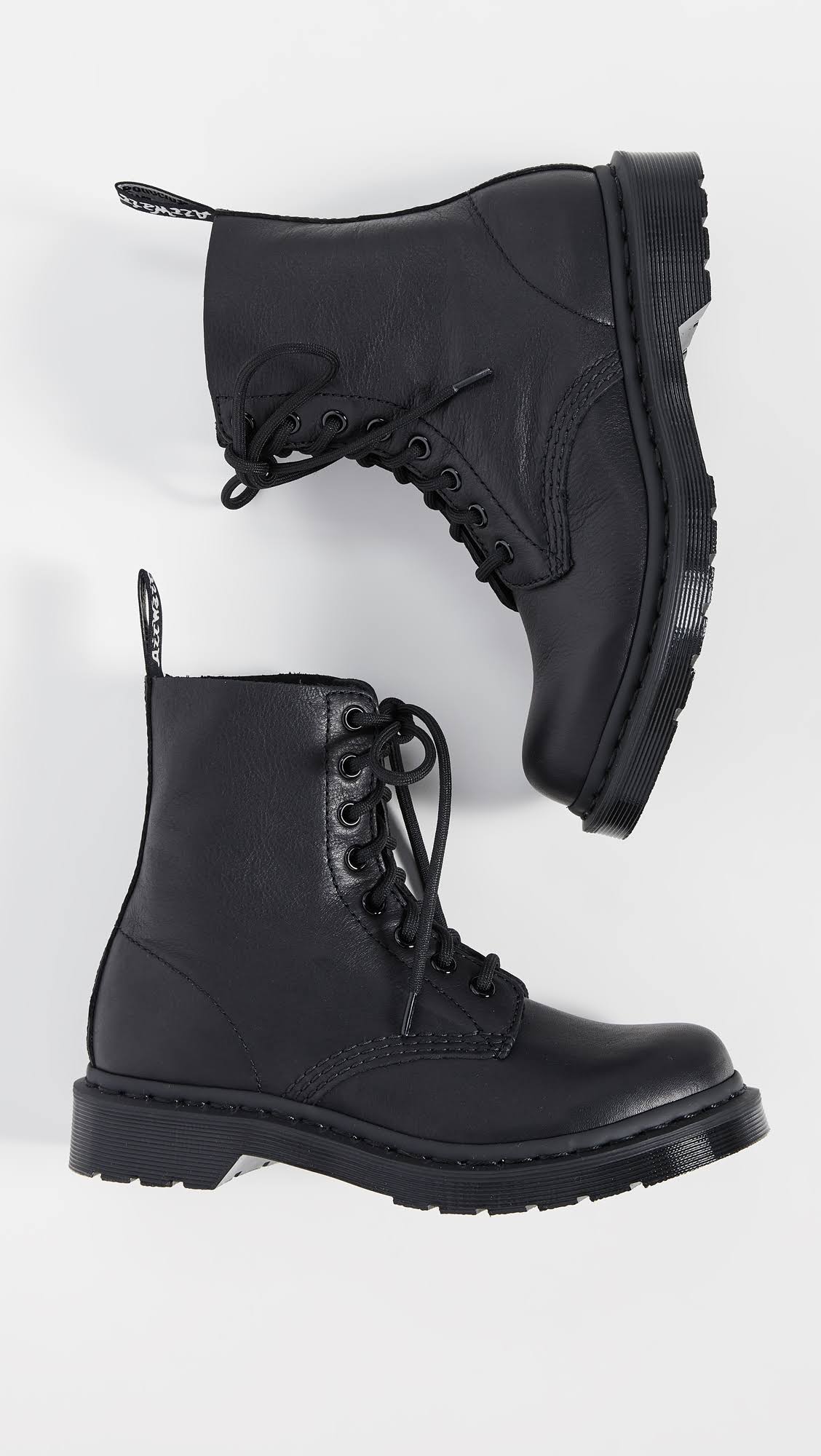 Black Virginia Leather Dr Martens Boots N37506