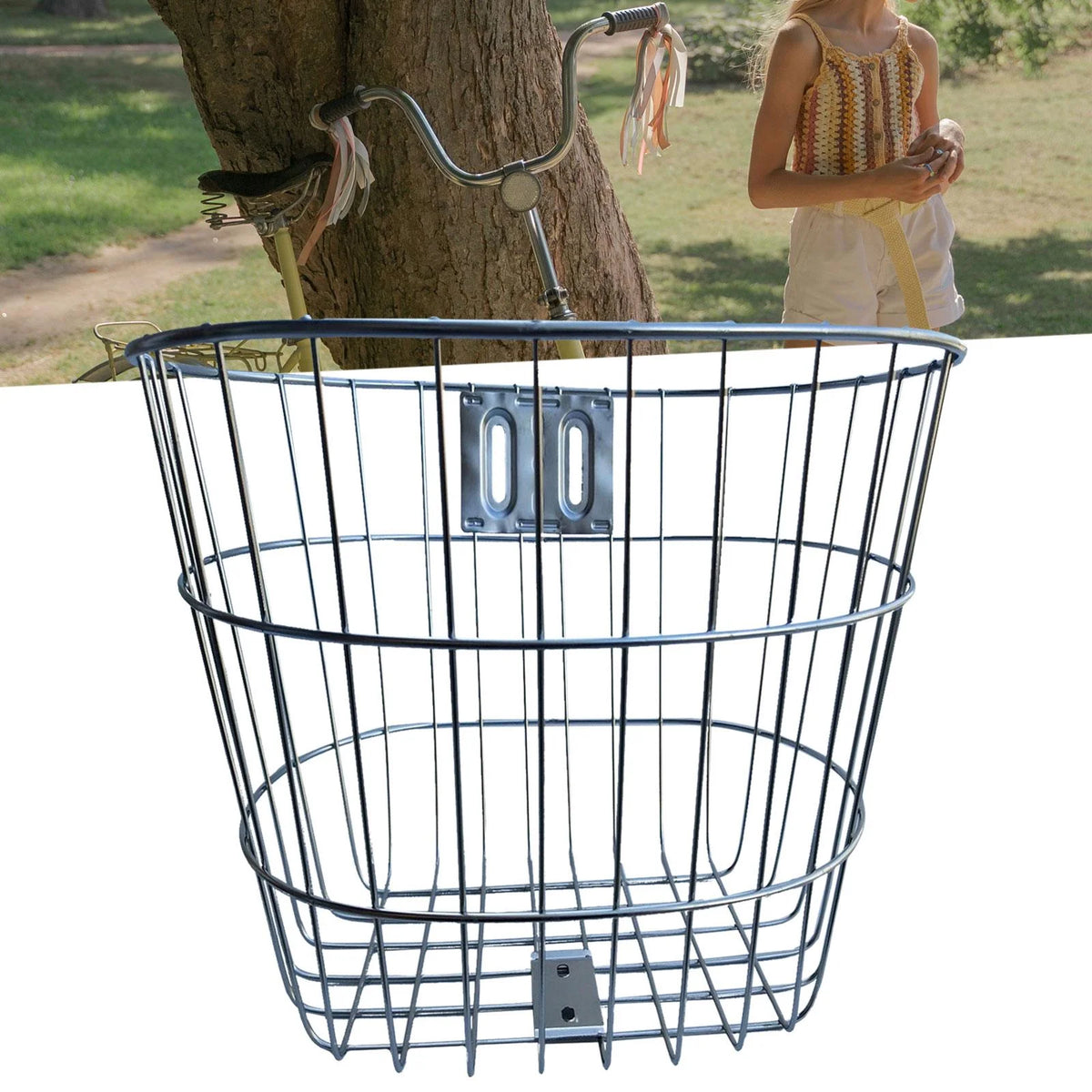 Bike Frame Basket Rust Resistant Metal Bicycle Basket B778401