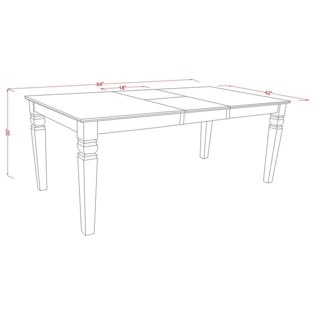 5-piece Wood Dining Set in Black X3612