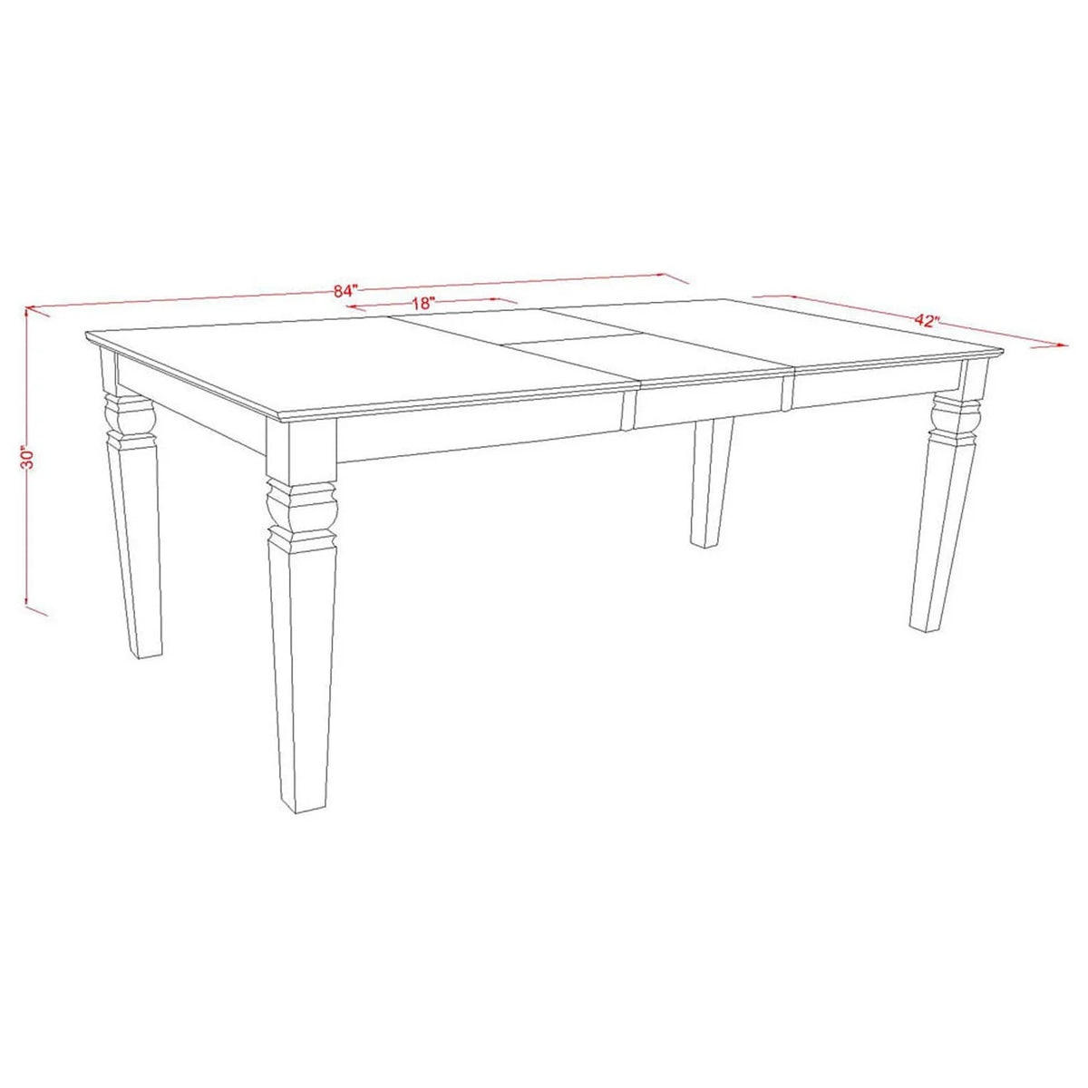 5-piece Wood Dining Set in Black X3612