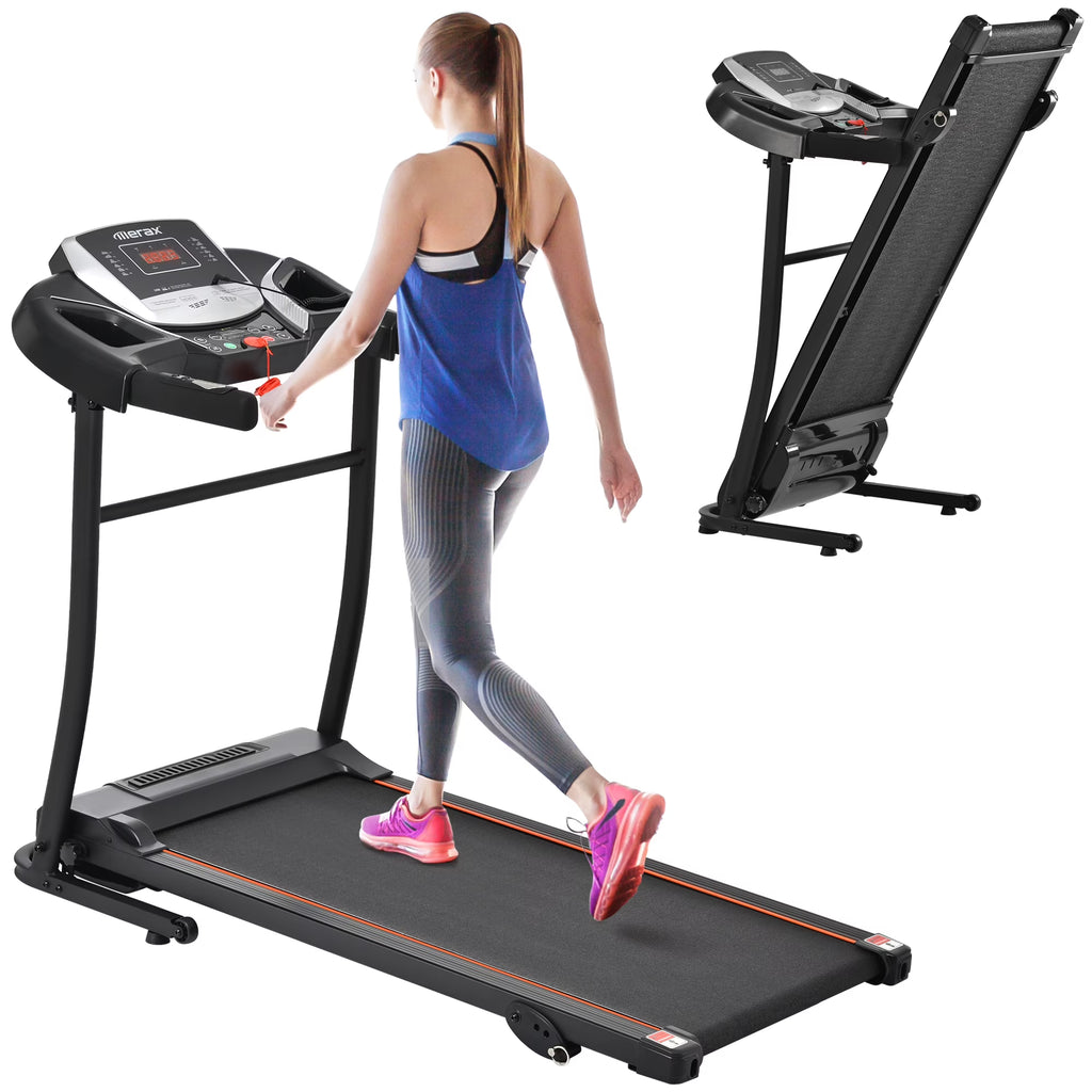 Folding Incline Treadmill Electric Running Machine 12 Preset Programs 3 Level Incline 500LBS Capacity V74339