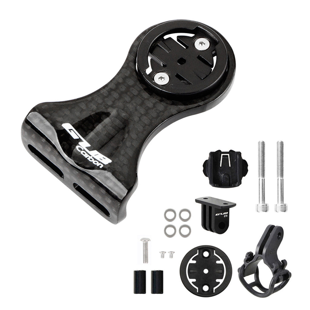 Carbon Fiber Bike Computer Mount Holder with Camera Adapter and Flashlight Holder G27767