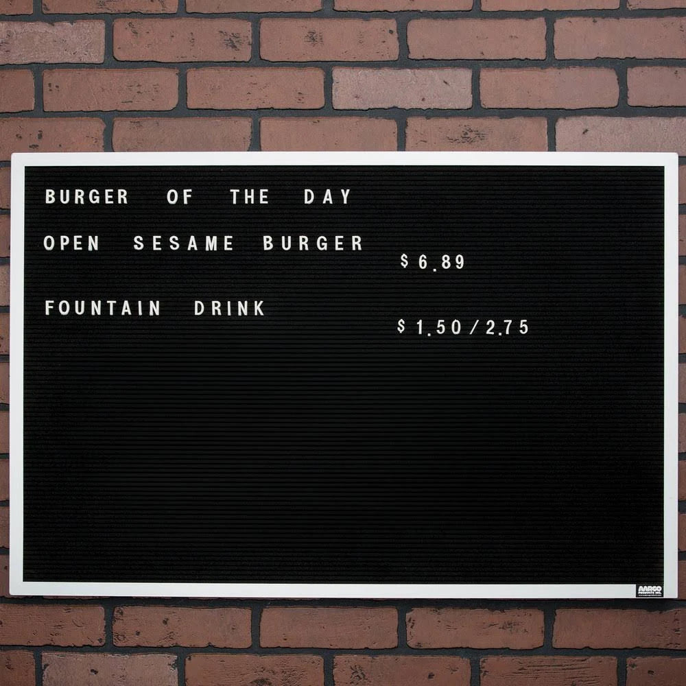 Black Felt Message Center Board G149819
