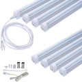 12 Pack 4FT LED Shop Light, 24W T8 Integrated Tube Light, 6000K Daylight White, Plug and Play S8015
