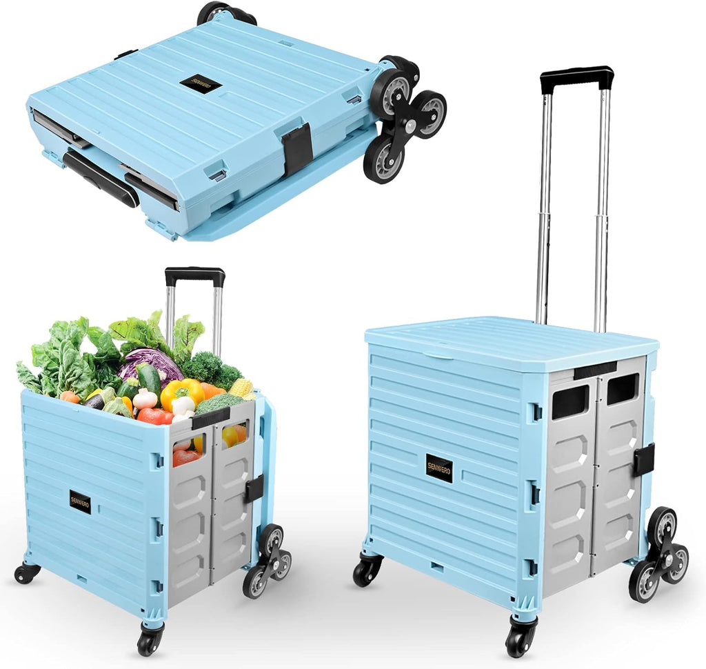 Folding Utility Cart with Wheels Black H825187