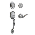 Polished Chrome Single Cylinder Deadbolt Door Handleset with Interior Lever B7226