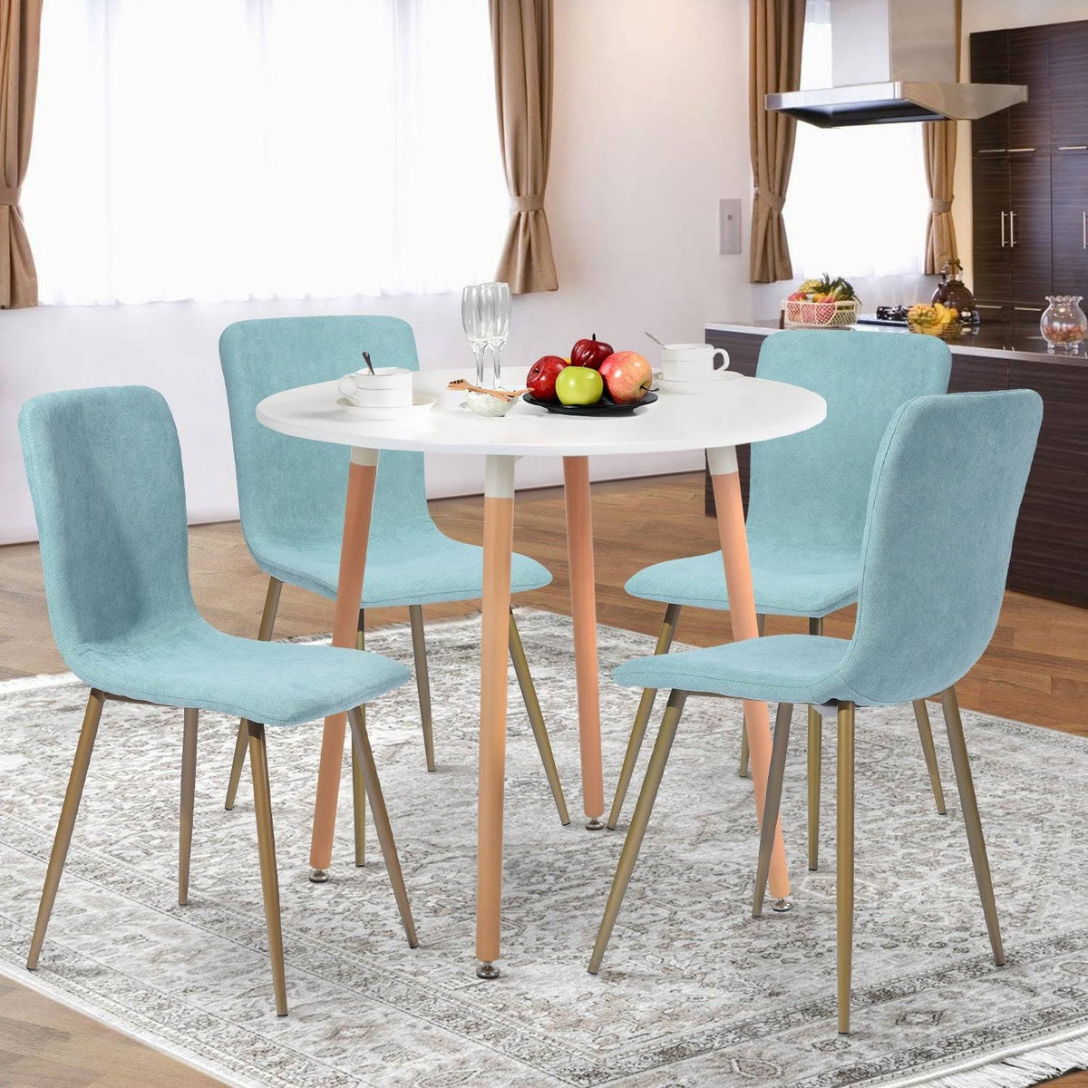 Dark Grey Upholstered Dining Chair (Set of 4) E8730