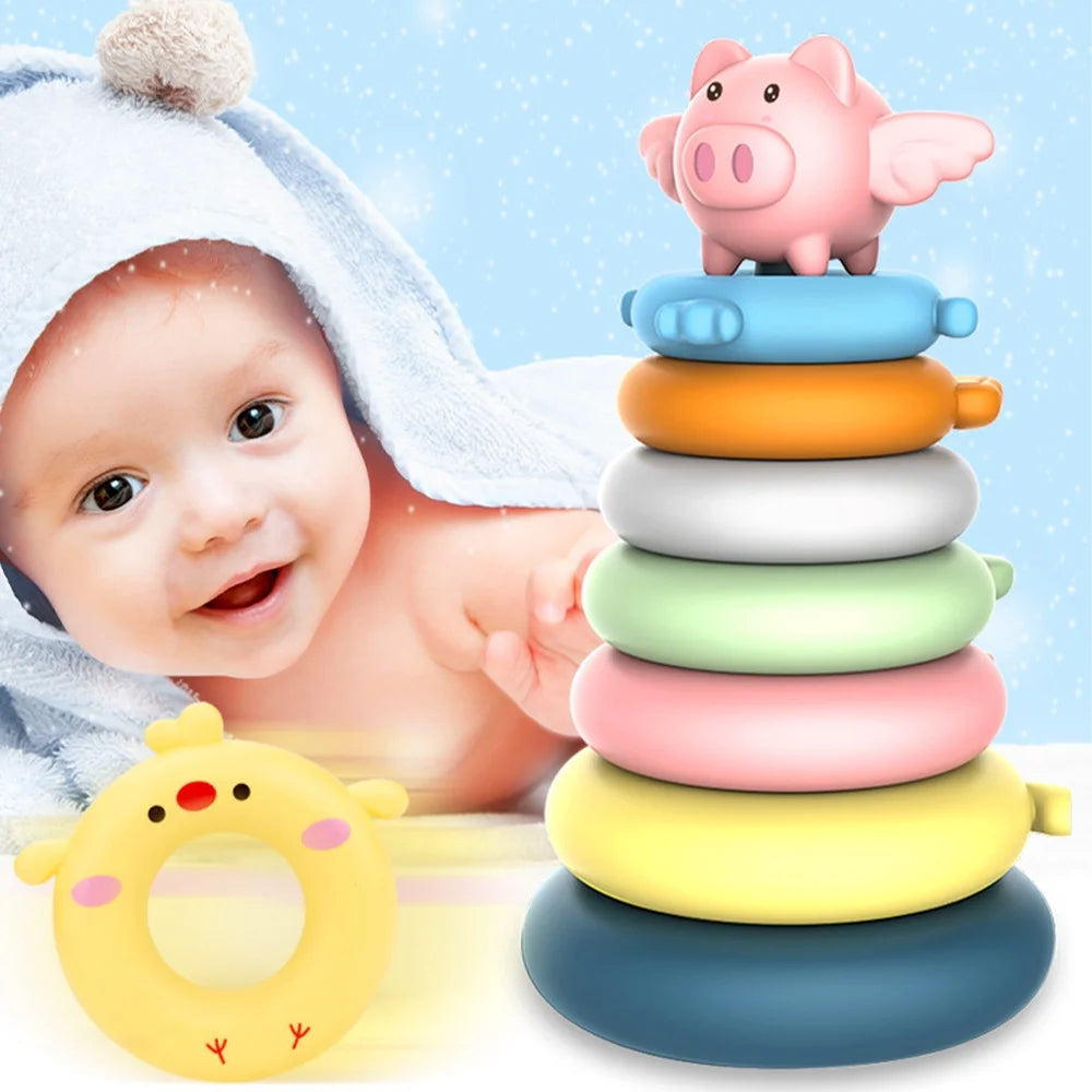 Stacking Rings Soft Toys for Babies W888772