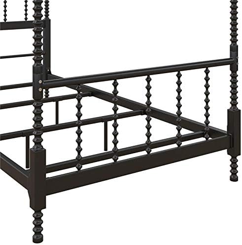 Black Twin Size Metal Canopy Bed Frame F445