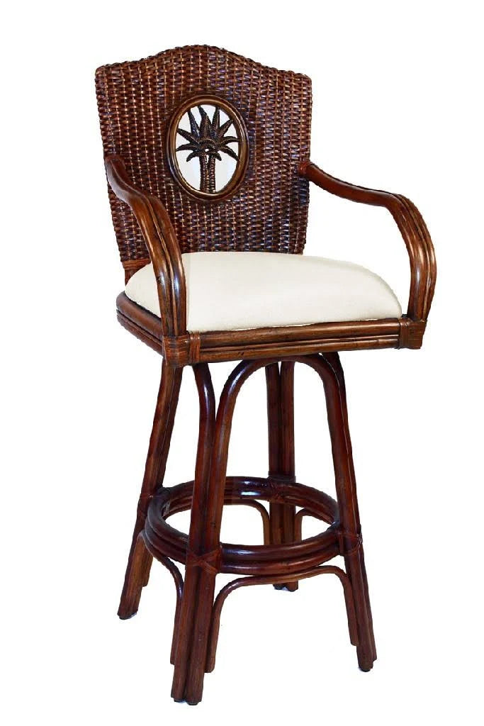 Swivel Rattan Wicker Barstool F90599