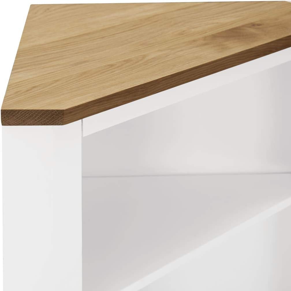 Corner Cabinet with 3 Shelves Solid Oak Wood H983