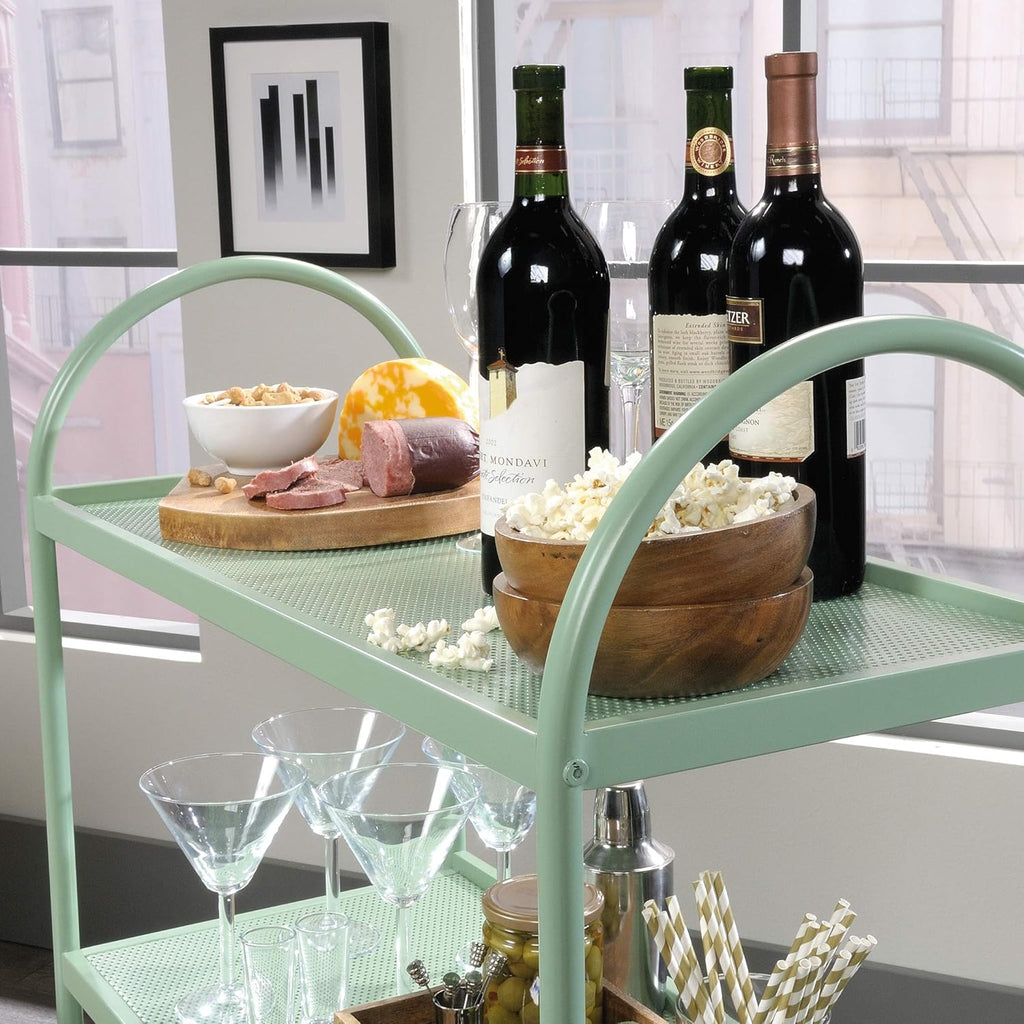 Green Café Library Cart H21654
