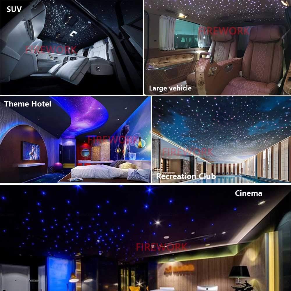 Bluetooth RGBW LED Fiber Optic Star Ceiling Light Kit 460pcs 9.8ft W947721