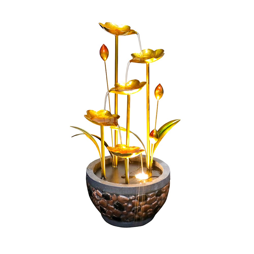 20.8'' Electric Iron Water Fountain with LED Lights F343323