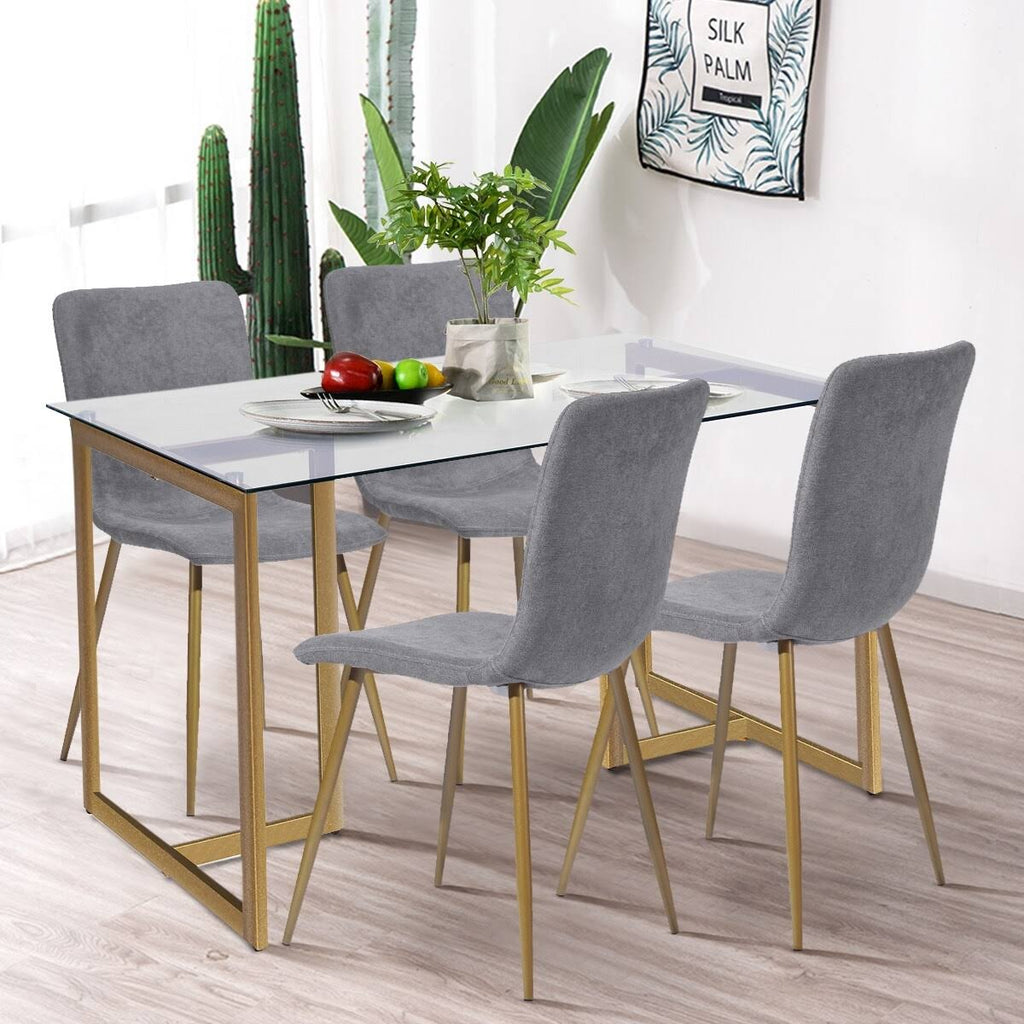 Dark Grey Upholstered Dining Chair (Set of 4) E8730
