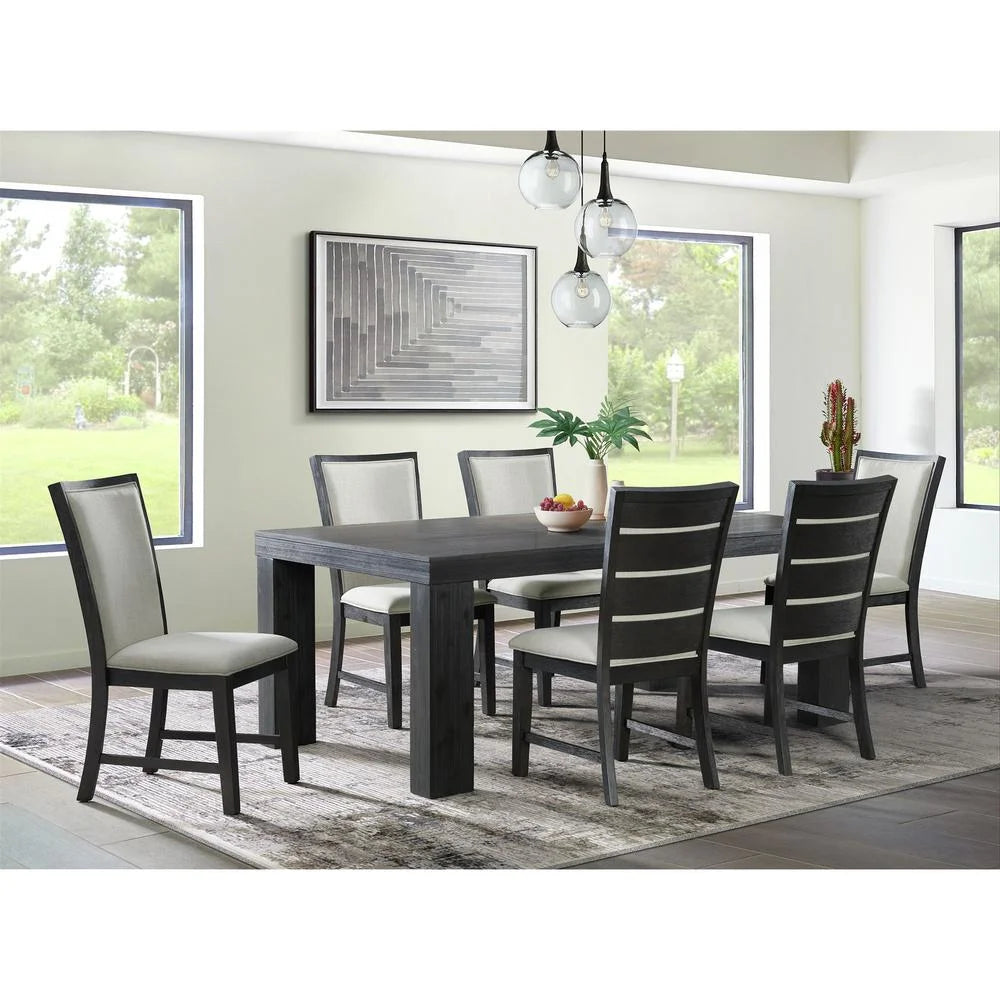 Black Slat Back Side Chair Set F1575