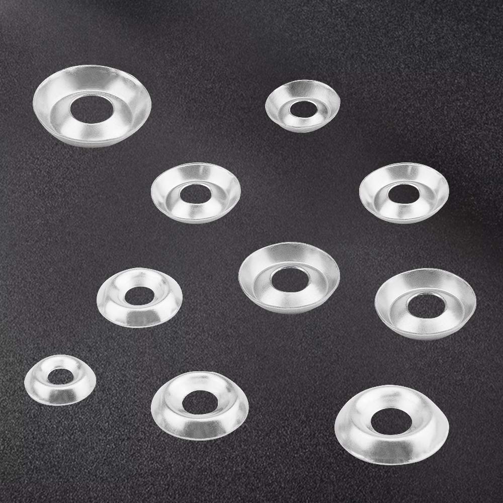 180Pcs 4Kinds 304 Stainless Steel Cup Countersunk Washer Assortment Kit U496