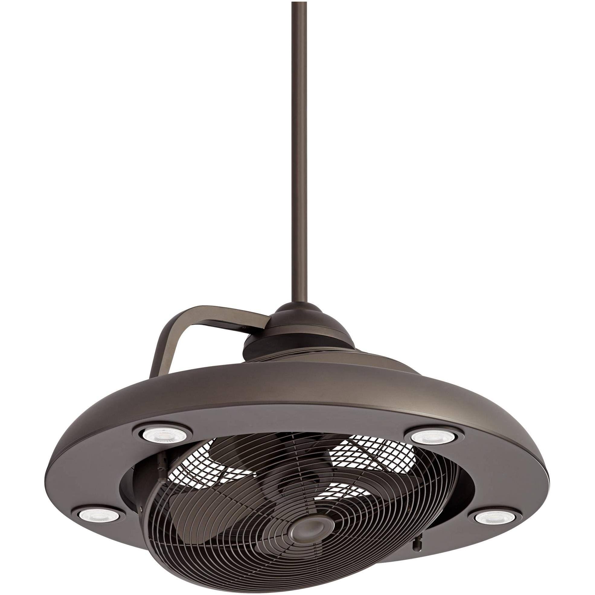 Bronze LED Ceiling Fan with Light Remote F441