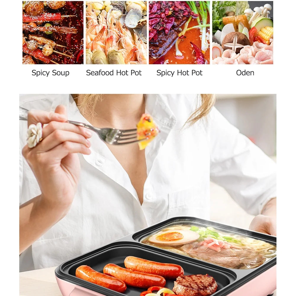 2L Electric Grill Pan Barbecue One Pot 1200W A215693