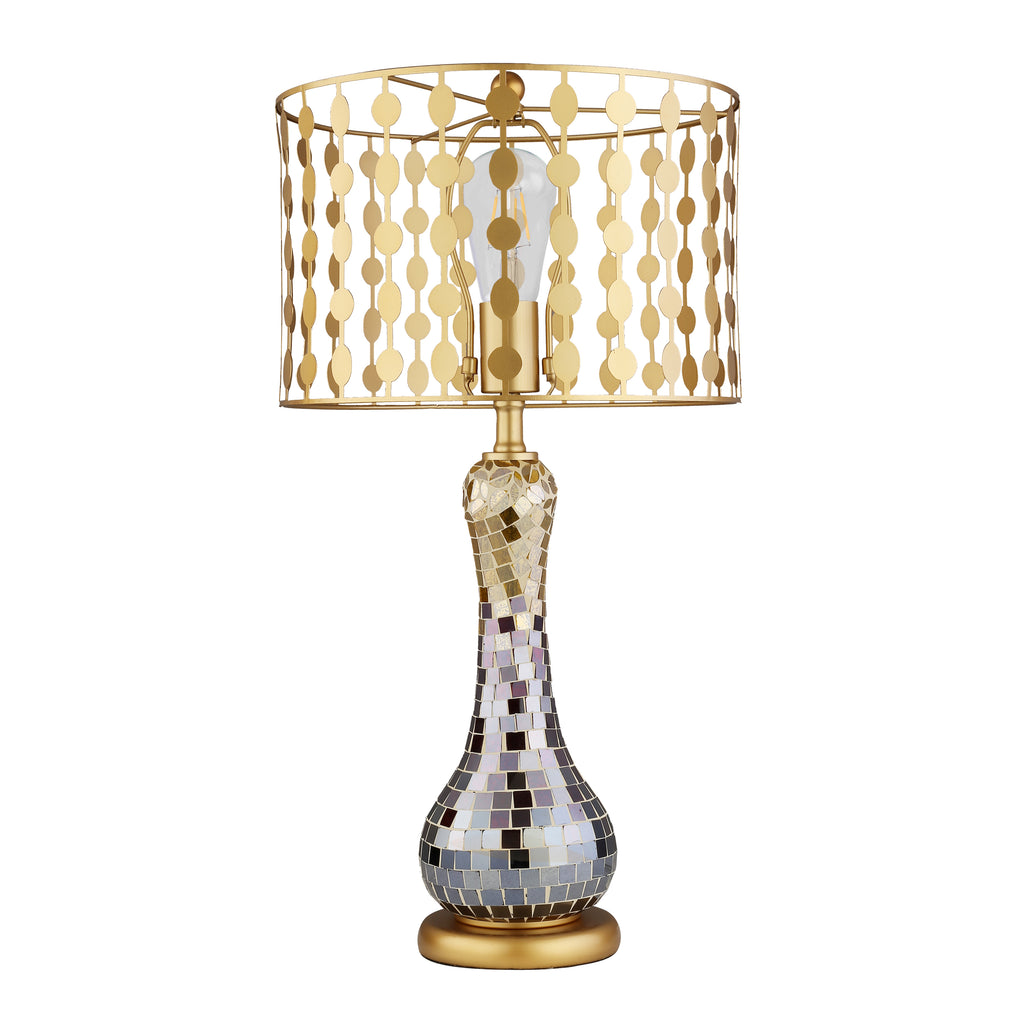 Silver and Gold Mirror Mosaic Table Lamp U133