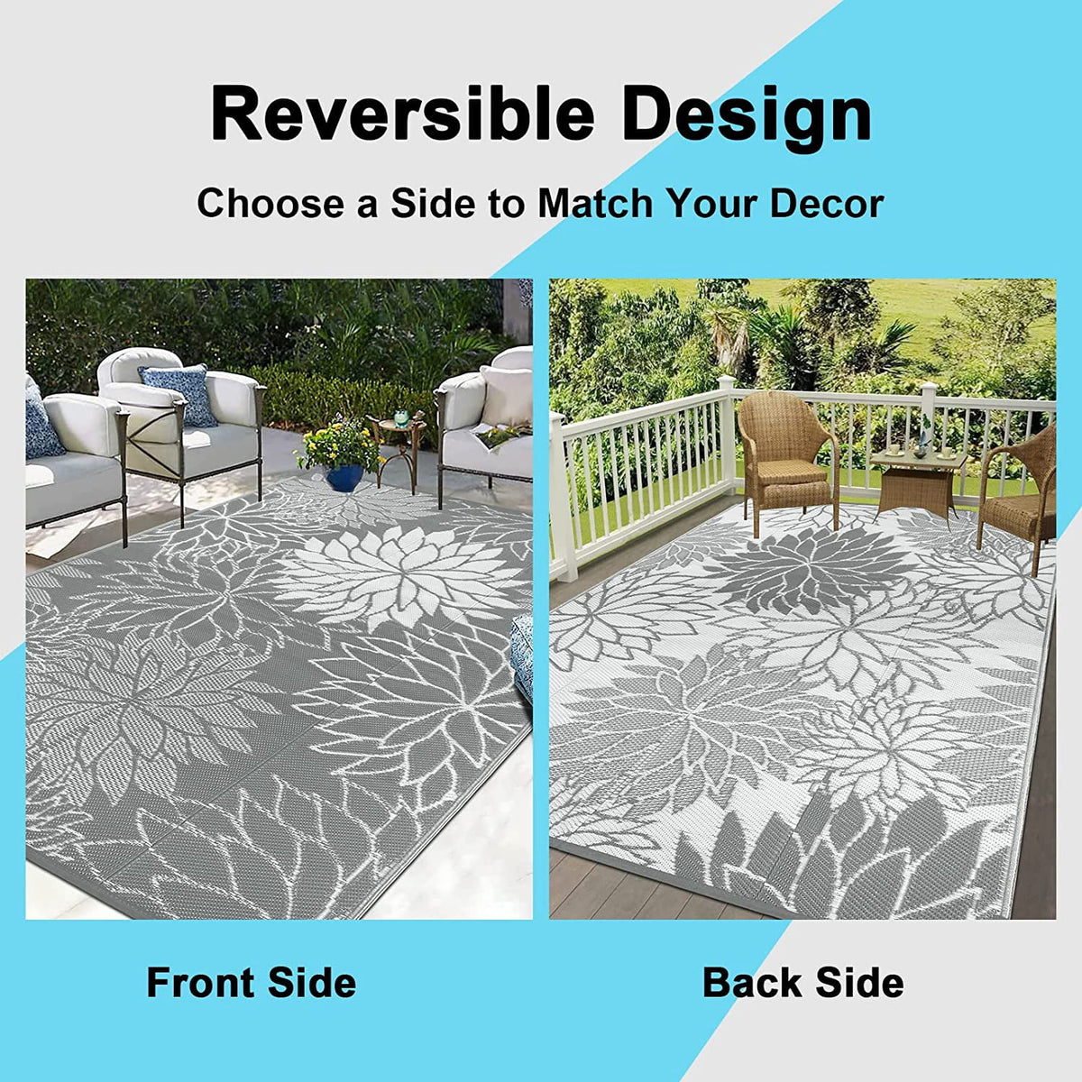 6'x 9' Waterproof Outdoor Patio Rug K7818