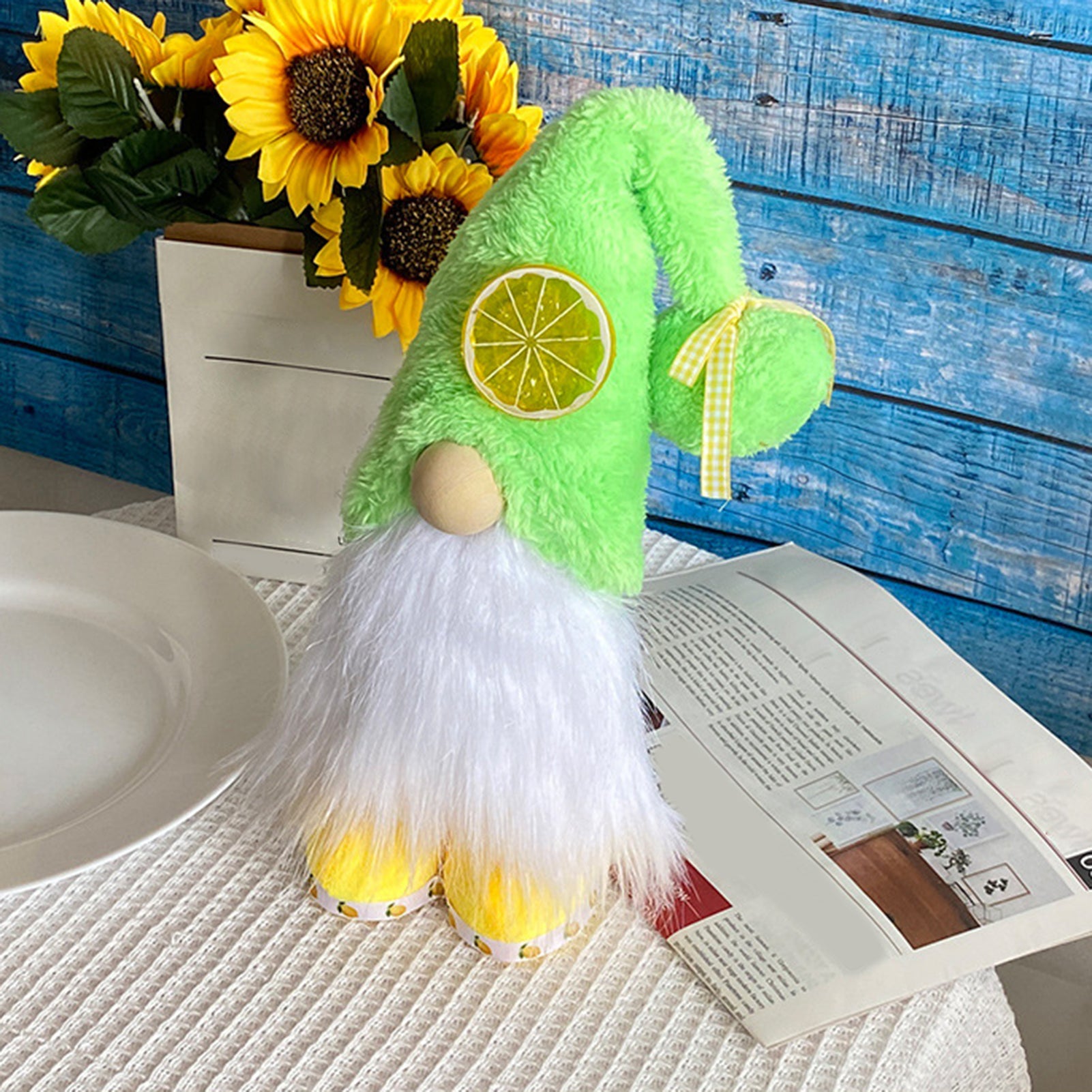 Birch Gnomes Plush Doll Summer Style Faceless Doll Plushie Ornament Home Decor C944077