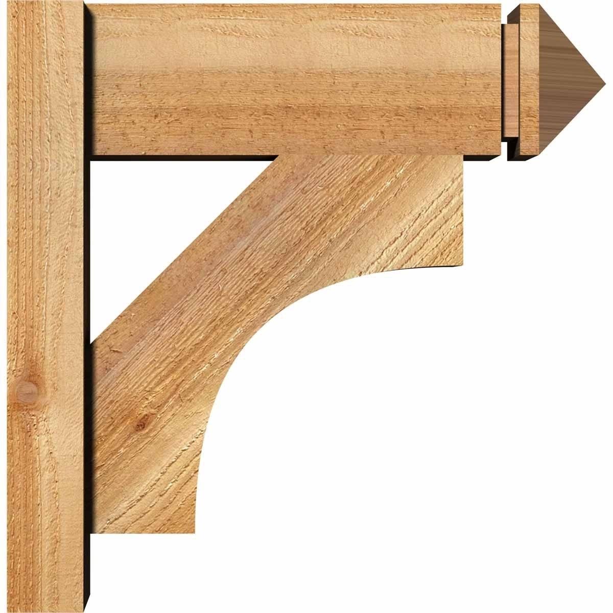 6x22W x 28x22D x 32x22H Western Red Cedar Arts and Crafts Outlooker M7379