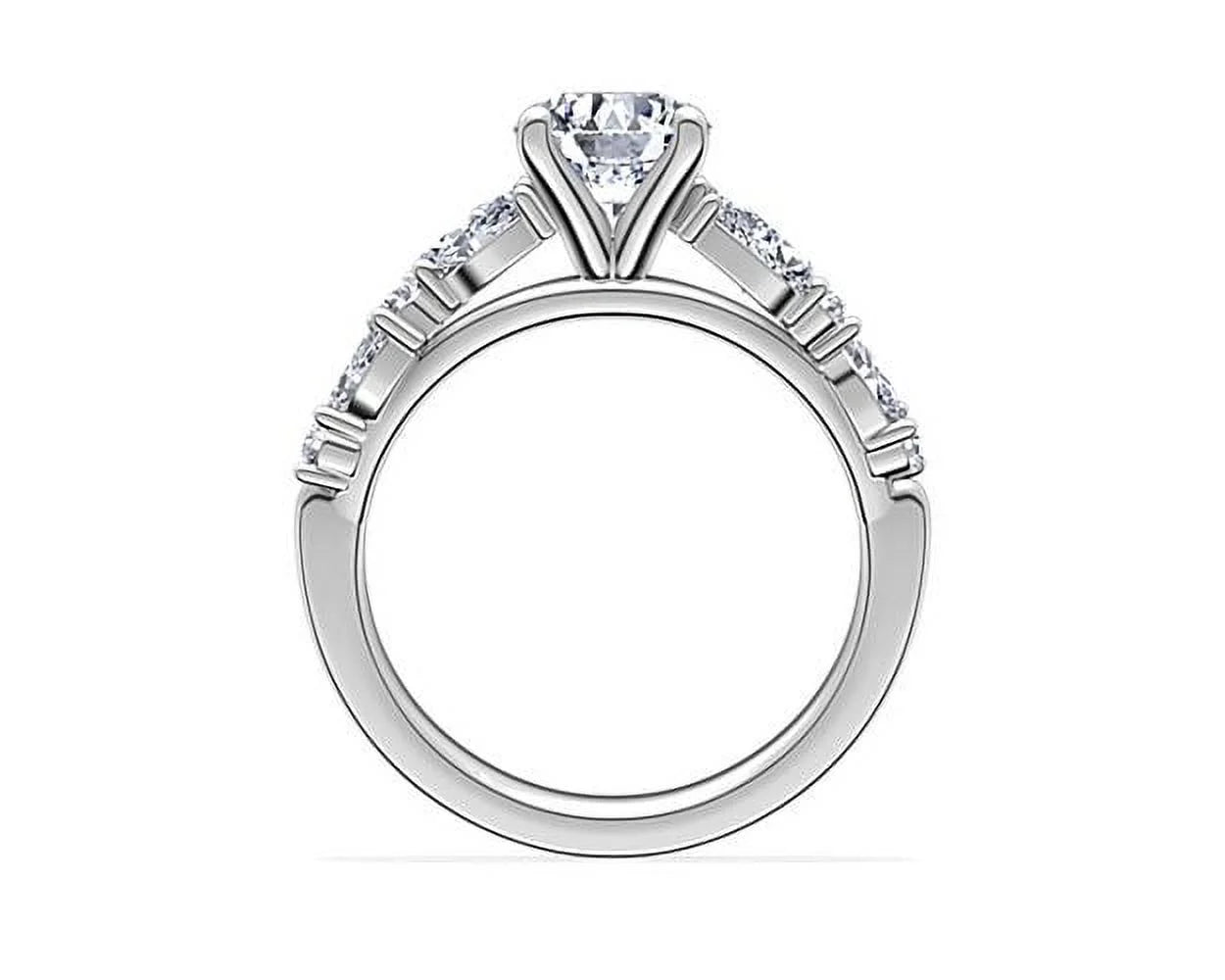 Solid 14K White Gold Solitaire Wedding Ring Y81769