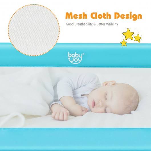 Blue Breathable Baby Swing Bed Rail Guard U35642