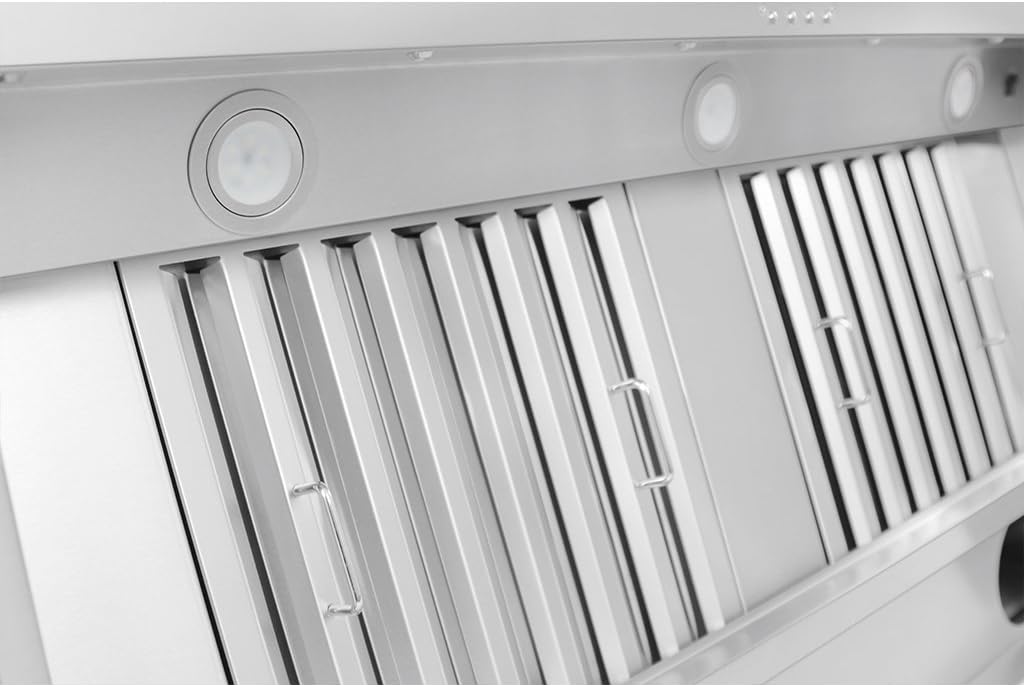 Stainless Steel Wall Range Hood with Baffle Filters H485