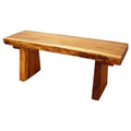 Wood Natural Edge Bench 48 in x 18 x 18 in H KD Oak Oil W5473
