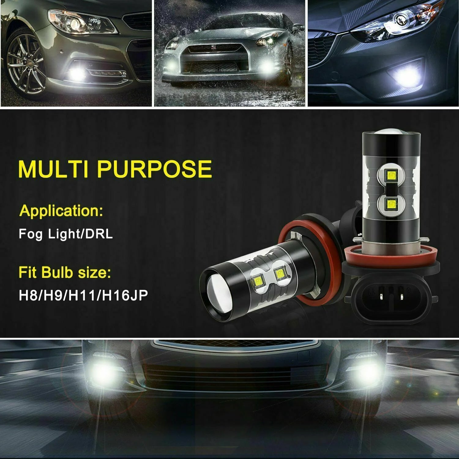 LED Headlight Bulbs 4pcs Z830