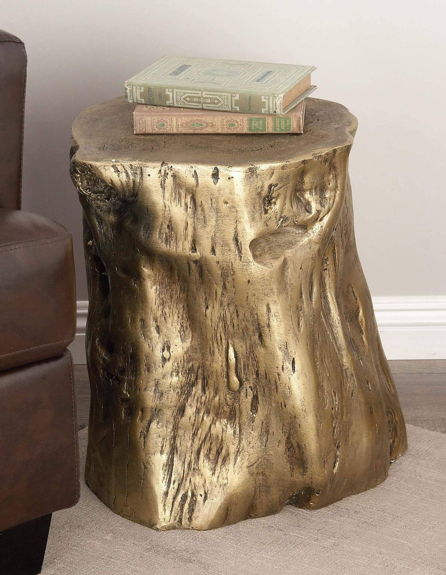 Pale Gold Fiberglass Foot Stool T768739