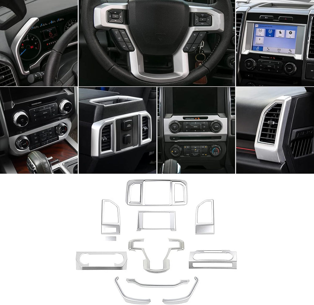 Carbon Fiber ABS Center Console Dashboard Trim Cover Kit U666