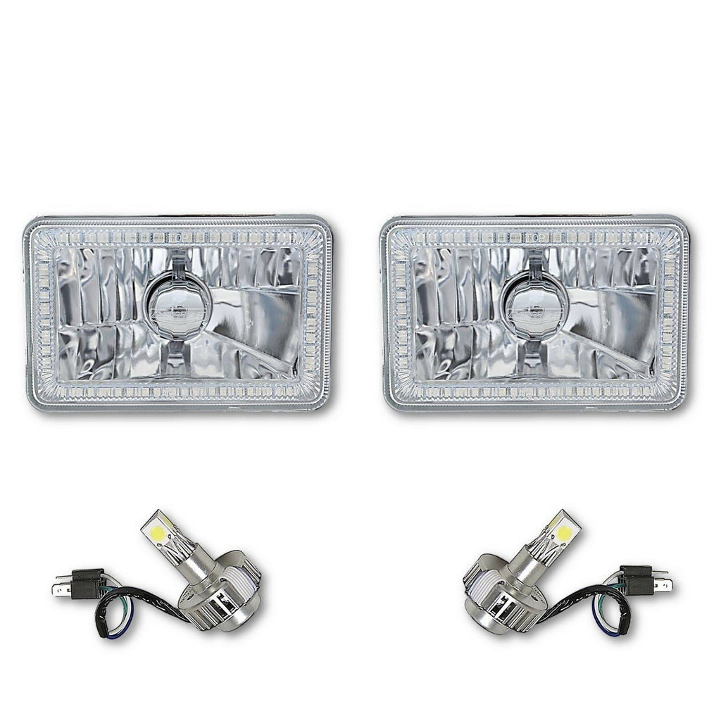 Purple SMD Halo Glass Headlight LED Light Bulb Pair H235