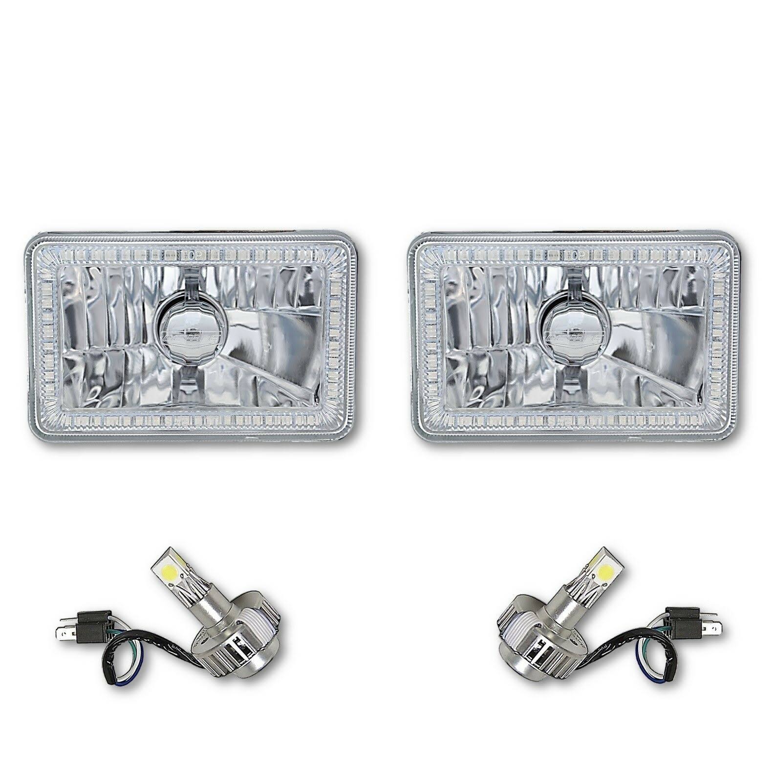 Purple SMD Halo Glass Headlight LED Light Bulb Pair H235