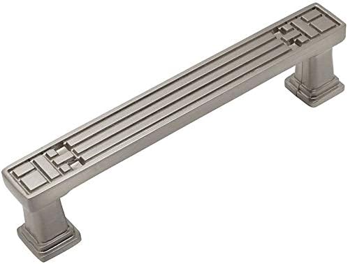 10 Pack Satin Nickel Cabinet Hardware Handle Pull, 3-3/4 (96mm) Hole Centers D65415