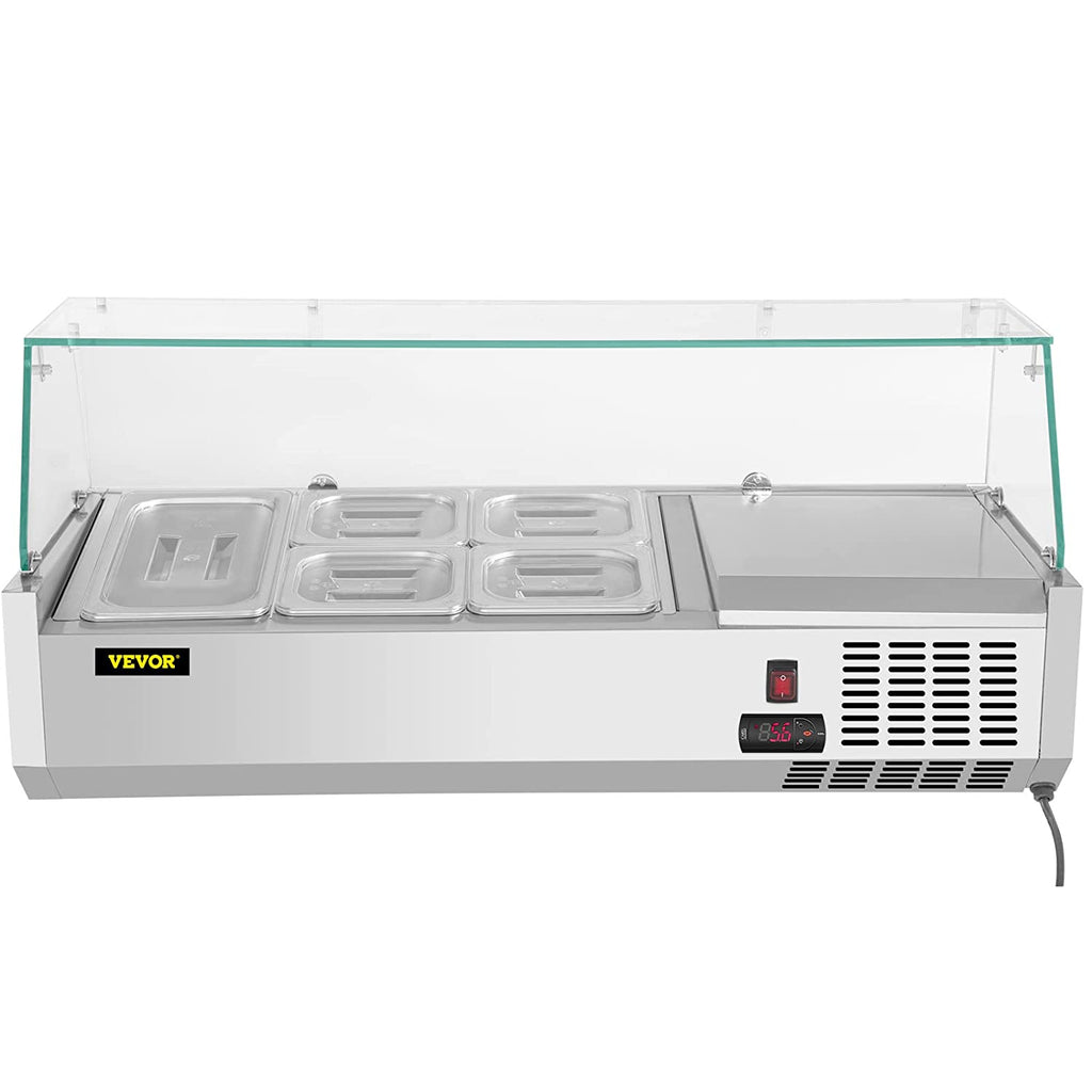 Refrigerated Condiment Prep Station Sandwich Table with Pans Y611956
