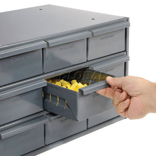 Modular 9 Drawer Steel Storage Cabinet Gray D5073