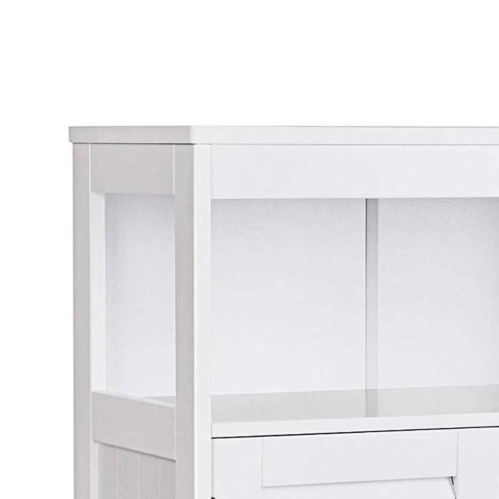 White Wooden Bathroom Cabinet with 2 Door H2605